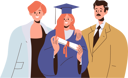پیش‌نمایش فایل parents-standing-and-proud-of-young-daughter-holding-diploma-on-graduation-day-8778482 از پک آموزش