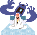 پیش‌نمایش فایل crying-creaming-scared-girl-of-monster-suffering-from-nightmare-sitting-in-bed-8778509 از پک کودکان
