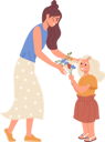 پیش‌نمایش فایل girl-child-giving-flowers-bouquet-to-loving-mother-8778485 از پک کودکان