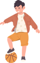 پیش‌نمایش فایل happy-little-boy-holding-foot-on-basketball-ball-8778495 از پک کودکان