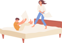 پیش‌نمایش فایل happy-man-and-woman-fighting-pillows-on-bed-8778366 از پک افراد مثبت