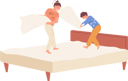 پیش‌نمایش فایل older-sister-and-younger-brother-fighting-pillows-on-bed-at-home-bedroom-8778367 از پک افراد مثبت