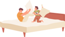 پیش‌نمایش فایل overjoyed-dad-and-little-son-child-playing-pillows-in-bed-spending-time-together-8778368 از پک افراد مثبت