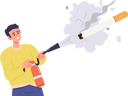 پیش‌نمایش فایل happy-young-man-putting-out-cigarette-using-fire-extinguisher-8777611 از پک غیرسیگاری‌ها