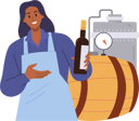 پیش‌نمایش فایل woman-wine-maker-presenting-new-wine-bottle-8777287 از پک شراب‌سازی