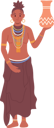 پیش‌نمایش فایل african-aboriginal-woman-in-traditional-clothes-holding-native-clay-jug-8777262 از پک مردم آفریقا