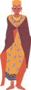 پیش‌نمایش فایل beautiful-african-woman-dressed-in-traditional-clothes-and-headwear-vector-illustration-8777265 از پک مردم آفریقا