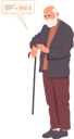پیش‌نمایش فایل retired-grey-haired-senior-man-character-using-smartwatch-for-shopping-9176469 از پک افراد با دستگاه‌ها