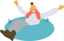 پیش‌نمایش فایل happy-smiling-young-woman-character-in-winter-clothes-riding-inflatable-tube-downhill-9176494 از پک ورزش ها