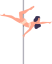 پیش‌نمایش فایل pole-dancer-exercising-on-pylon-9176500 از پک ورزش ها