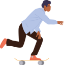 پیش‌نمایش فایل businessman-skateboarder-enjoying-free-time-9355911 از پک ورزش ها