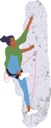 پیش‌نمایش فایل crazy-woman-climb-character-climbing-mountain-rock-cliff-handing-on-safety-rope-9355903 از پک ورزش ها