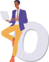 پیش‌نمایش فایل businessman-working-on-laptop-standing-nearby-letter-o-9594856 از پک افراد