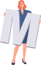 پیش‌نمایش فایل businesswoman-holding-letter-m-9594855 از پک افراد