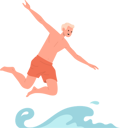پیش‌نمایش فایل cute-happy-teenager-male-cartoon-jumping-to-water-9594840 از پک ورزش ها
