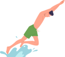 پیش‌نمایش فایل swimmer-jumping-to-water-9594841 از پک ورزش ها