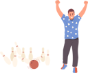 پیش‌نمایش فایل happy-male-bowler-hitting-bowling-strike-crashing-pins-skittles-9649888 از پک بولینگ