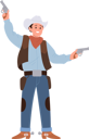 پیش‌نمایش فایل young-cowboy-actor-in-traditional-costume-and-hat-performing-with-revolvers-10426062 از پک کابوی‌ها
