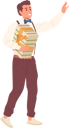 پیش‌نمایش فایل elegant-guy-waving-hand-while-carrying-gift-box-10756673 از پک افراد