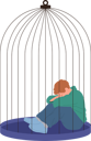 پیش‌نمایش فایل upset-man-sitting-in-cage-crying-hiding-face-with-tears-10756687 از پک افراد