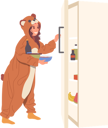 پیش‌نمایش فایل young-girl-taking-food-and-drinks-from-opened-kitchen-refrigerator-for-night-pajamas-party-10756668 از پک افراد