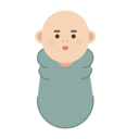 پیش‌نمایش فایل newborn-baby-in-green-swaddle-9337352 از پک فعالیت‌های نوزاد