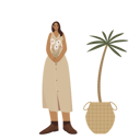 پیش‌نمایش فایل boho-girl-holding-flowers-9368934 از پک استودیوی بوهمی زن مد روز