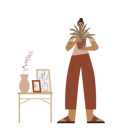 پیش‌نمایش فایل boho-girl-holding-small-plant-pot-9368937 از پک استودیوی بوهمی زن مد روز