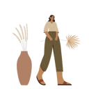 پیش‌نمایش فایل boho-girl-walking-and-holding-a-plant-9368931 از پک استودیوی بوهمی زن مد روز