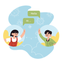 پیش‌نمایش فایل children-doing-distant-conversation-11081915 از پک کودکان و آنفولانزا