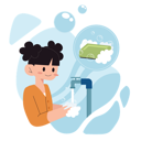 پیش‌نمایش فایل girl-washing-hand-11081932 از پک کودکان و آنفولانزا