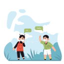 پیش‌نمایش فایل kids-greeting-each-other-11081931 از پک کودکان و آنفولانزا