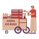 پیش‌نمایش فایل aneka-jus-buah-street-vendor-11283319 از پک دستفروش خیابانی مدرسه اندونزیایی