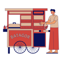 پیش‌نمایش فایل batagor-street-vendor-11283324 از پک دستفروش خیابانی مدرسه اندونزیایی