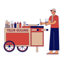 پیش‌نمایش فایل telur-gulung-street-vendor-11283321 از پک دستفروش خیابانی مدرسه اندونزیایی