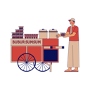 پیش‌نمایش فایل bubur-sumsum-street-vendor-11280215 از پک فروشنده تاجیل رمضان