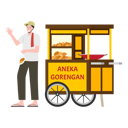 پیش‌نمایش فایل aneka-gorengan-street-vendor-11327885 از پک دستفروش خیابانی اندونزیایی رنگارنگ