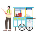 پیش‌نمایش فایل bubur-ayam-street-vendor-11327886 از پک دستفروش خیابانی اندونزیایی رنگارنگ