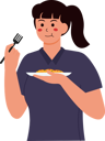 پیش‌نمایش فایل girl-eating-fried-rice-11611872 از پک افراد در حال خوردن غذای خوشمزه
