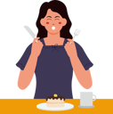 پیش‌نمایش فایل girl-eating-pancake-11611874 از پک افراد در حال خوردن غذای خوشمزه