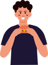 پیش‌نمایش فایل man-eating-burger-11611871 از پک افراد در حال خوردن غذای خوشمزه