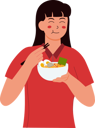پیش‌نمایش فایل woman-eating-noodle-11611870 از پک افراد در حال خوردن غذای خوشمزه