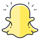 پیش‌نمایش فایل snapchat-140 از پک Social Media 