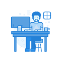 پیش‌نمایش فایل employee-working-on-desk-1 از پک کاوش