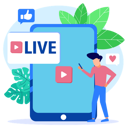 پیش‌نمایش فایل live-streaming-app-5687348 از پک رسانه های اجتماعی