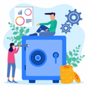 پیش‌نمایش فایل bank-locker-5789290 از پک پس انداز پول و بانک