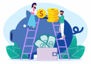 پیش‌نمایش فایل people-putting-coin-in-piggy-bank-5789486 از پک پس انداز پول و بانک
