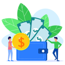 پیش‌نمایش فایل saving-money-in-wallet-5831950 از پک پس انداز پول و بانک