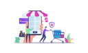 پیش‌نمایش فایل mobile-shopping-5115263 از پک تصویرسازی کسب‌وکار