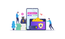 پیش‌نمایش فایل money-transfer-to-e-wallet-5115262 از پک تصویرسازی کسب‌وکار